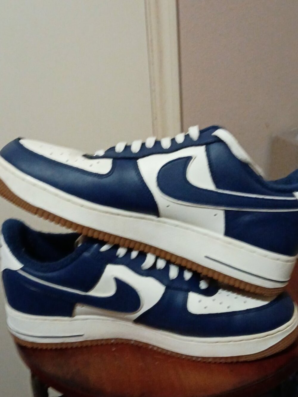 Nike Air Force 1 07 LV8 College Pack Midnight Navy DQ7659-101 Men's Shoes Sz 12 - Picture 12 of 14